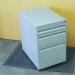 Grey 3 Drawer Pedestal Box Box Rolling Mobile Pedestal, Locking